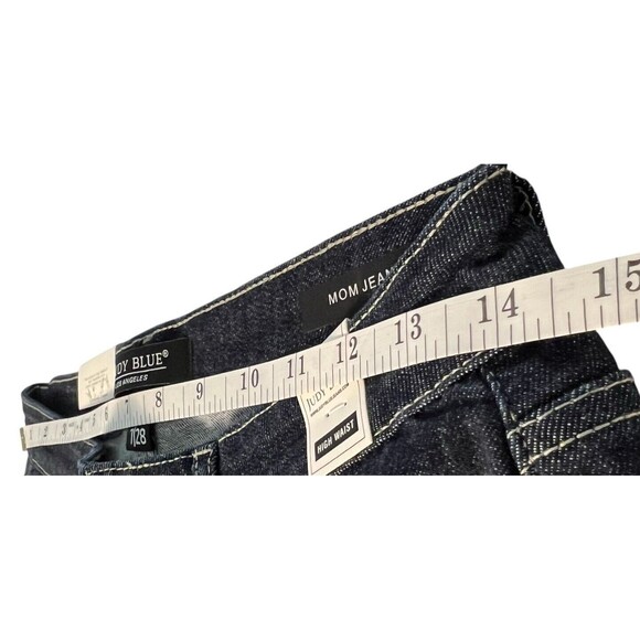 Judy Blue Jeans Women 28 Blue Mom Jean Tapered High Rise Dark Wash Denim NWT - Picture 6 of 16